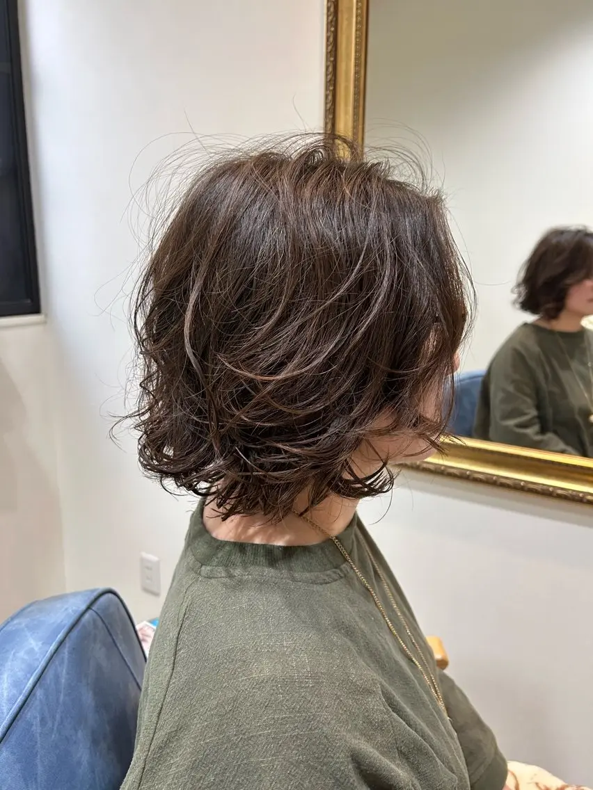 パーマ カット パーマ 柴田 久美子のヘアスタイル