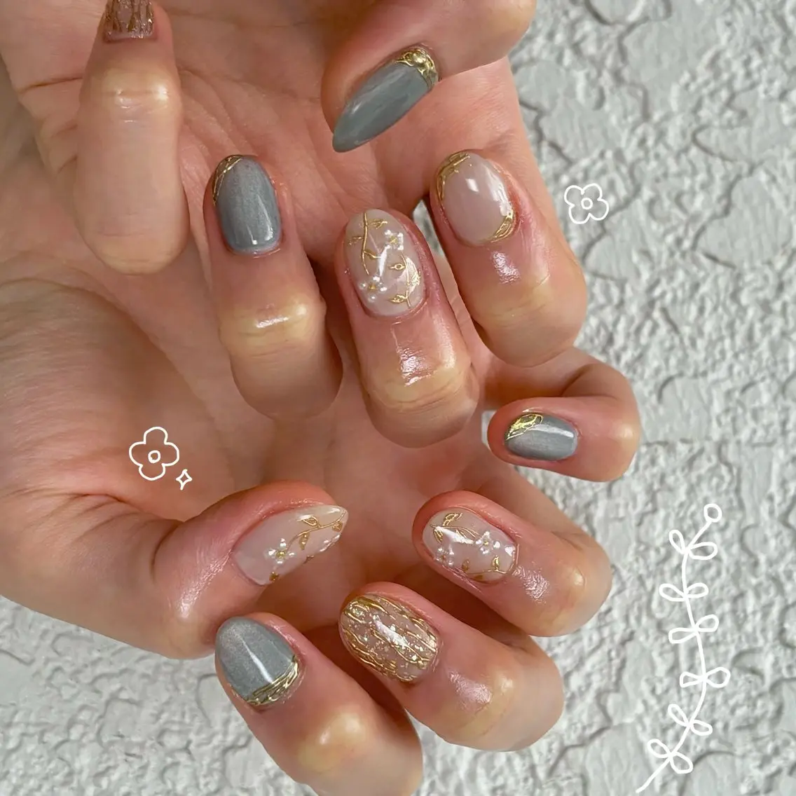 ネイル 持ち込み ハンドネイル Nailsalon BLOOM🌷 山崎のネイルデザイン