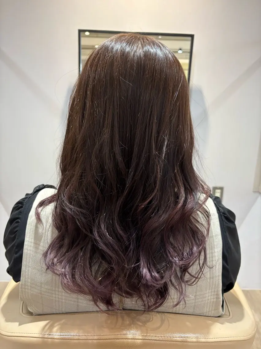 ミディアム ヘアカラー 縮毛矯正×髪質改善× 艶髪カラー 小笠原躍のヘアスタイル