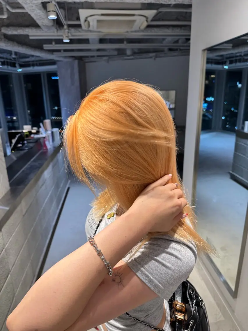 ロング カラー ヘアカラー トリートメント 店長　MANAMI ／ブリーチ／骨格ボブのヘアスタイル