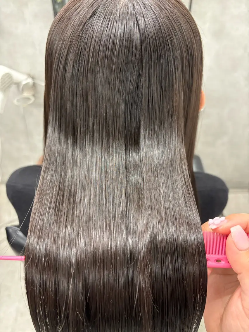 ロング カラー 髪質改善 縮毛矯正 トリートメント すぐ巻ける縮毛矯正 🍀勝倉　麗のヘアスタイル