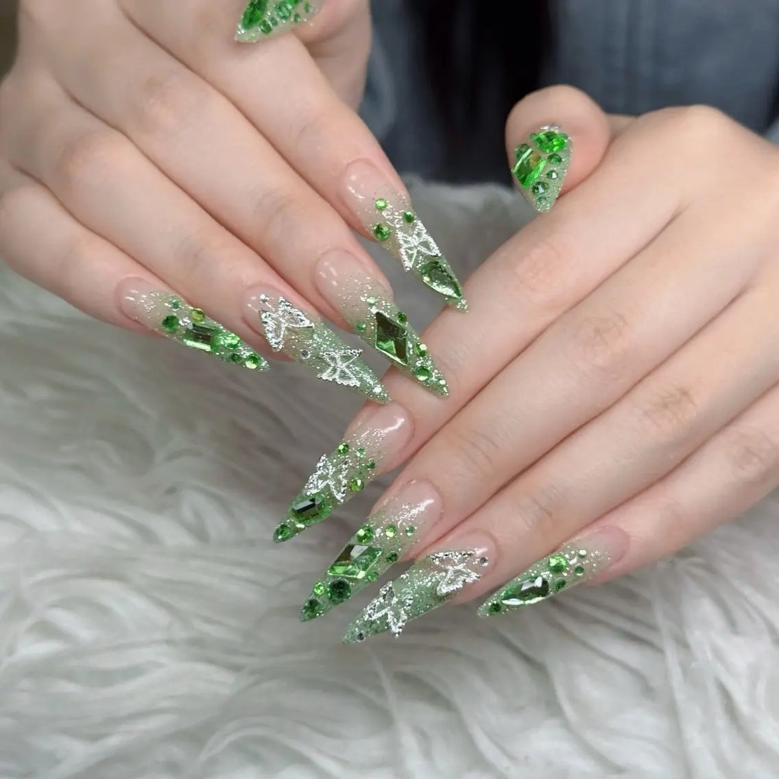 ネイル フットネイル フレンチネイル グラデーション 韓国ネイル ロングネイル ハンドネイル Hani Nail Salonのネイルデザイン