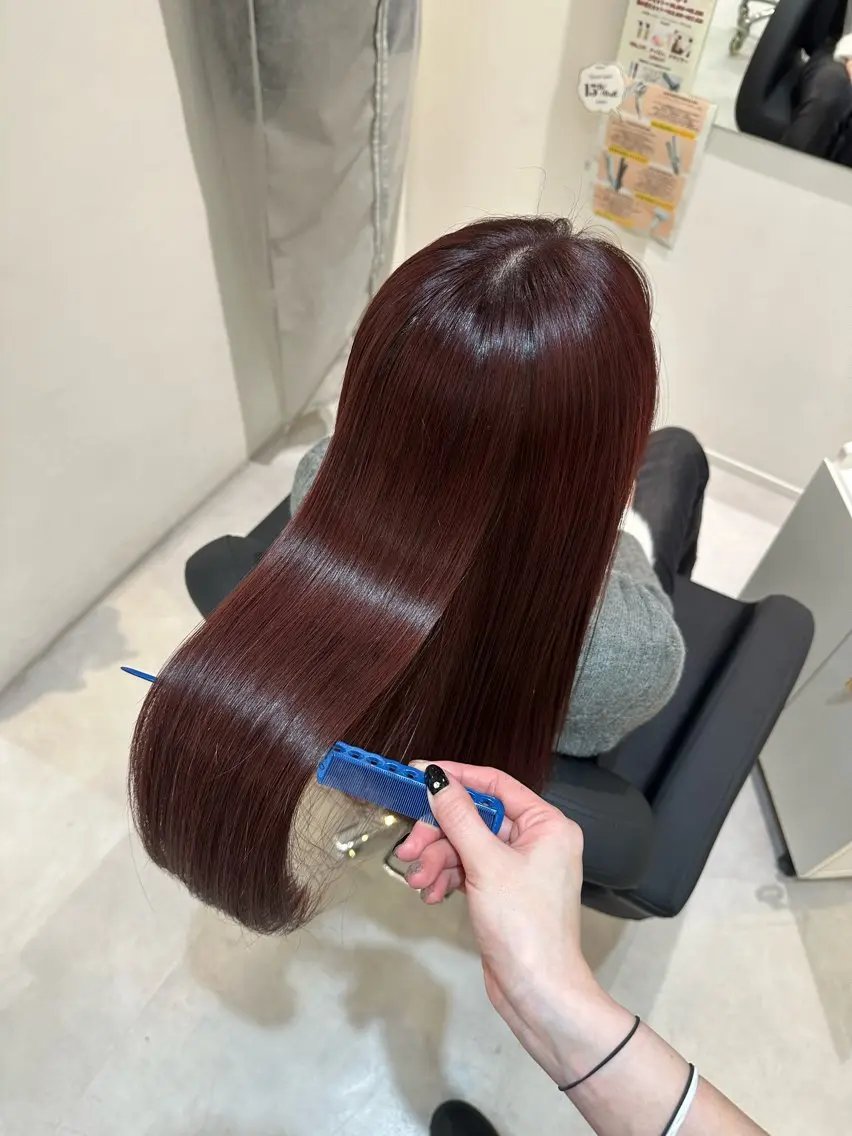 ロング カット ヘアカラー トリートメント Emuest心斎橋 SAKIのヘアスタイル