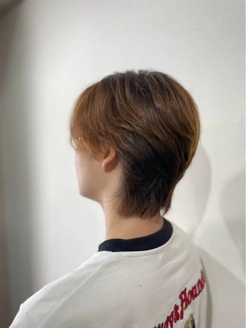 メンズカット+ワンカラーの写真