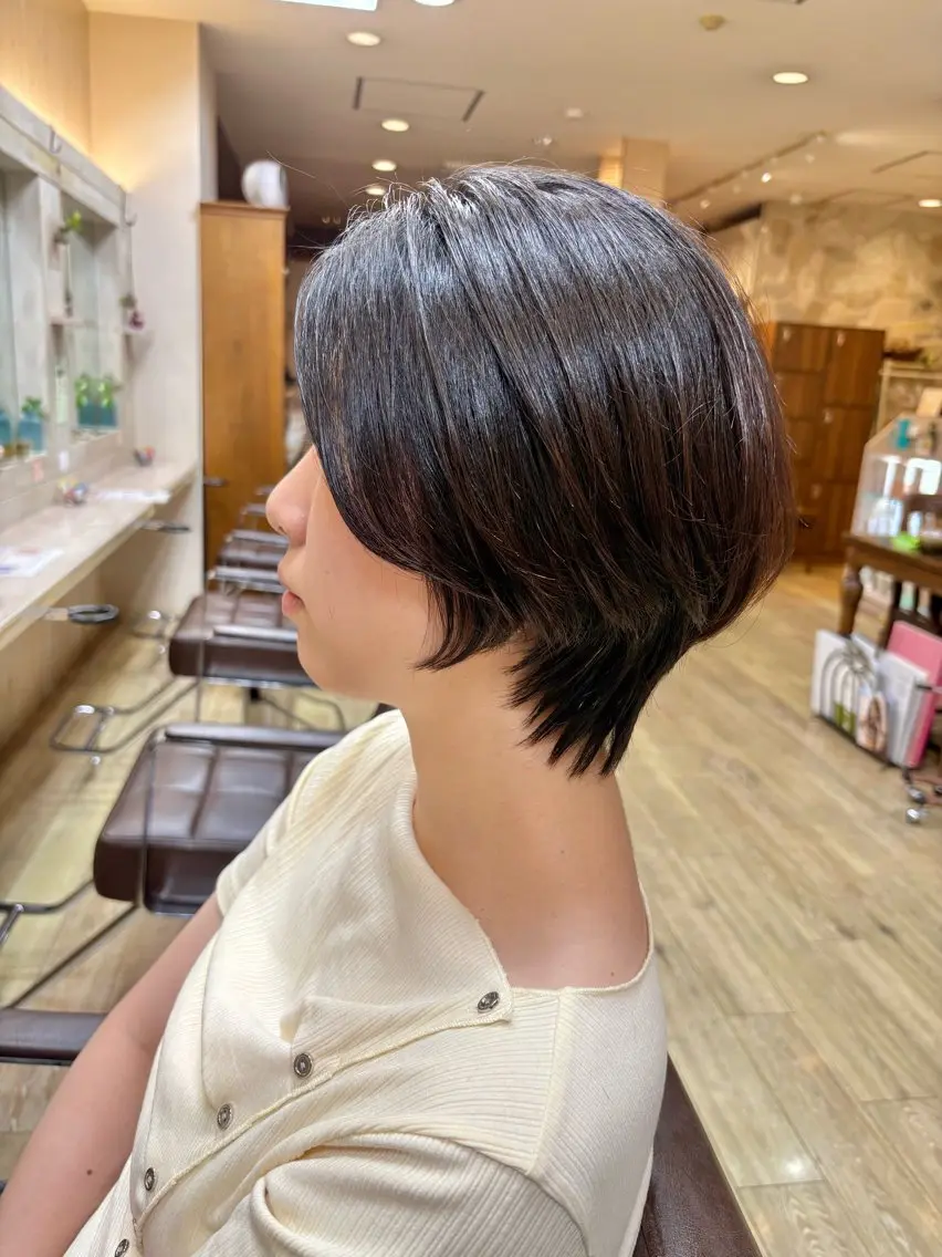 ショート ハンサムショート ボブ ショートヘア 山田 美月のヘアスタイル