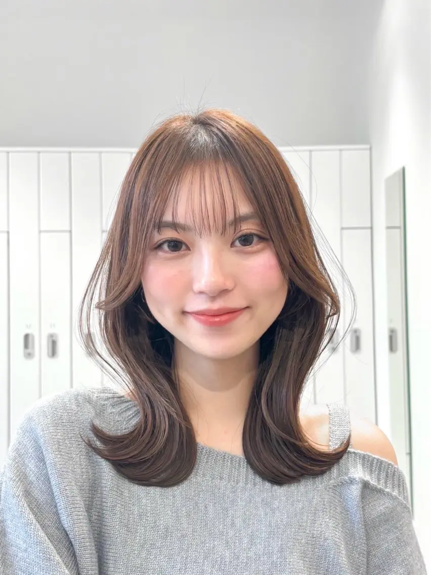 ミディアム ren ボブロブ/ミディアムのヘアスタイル