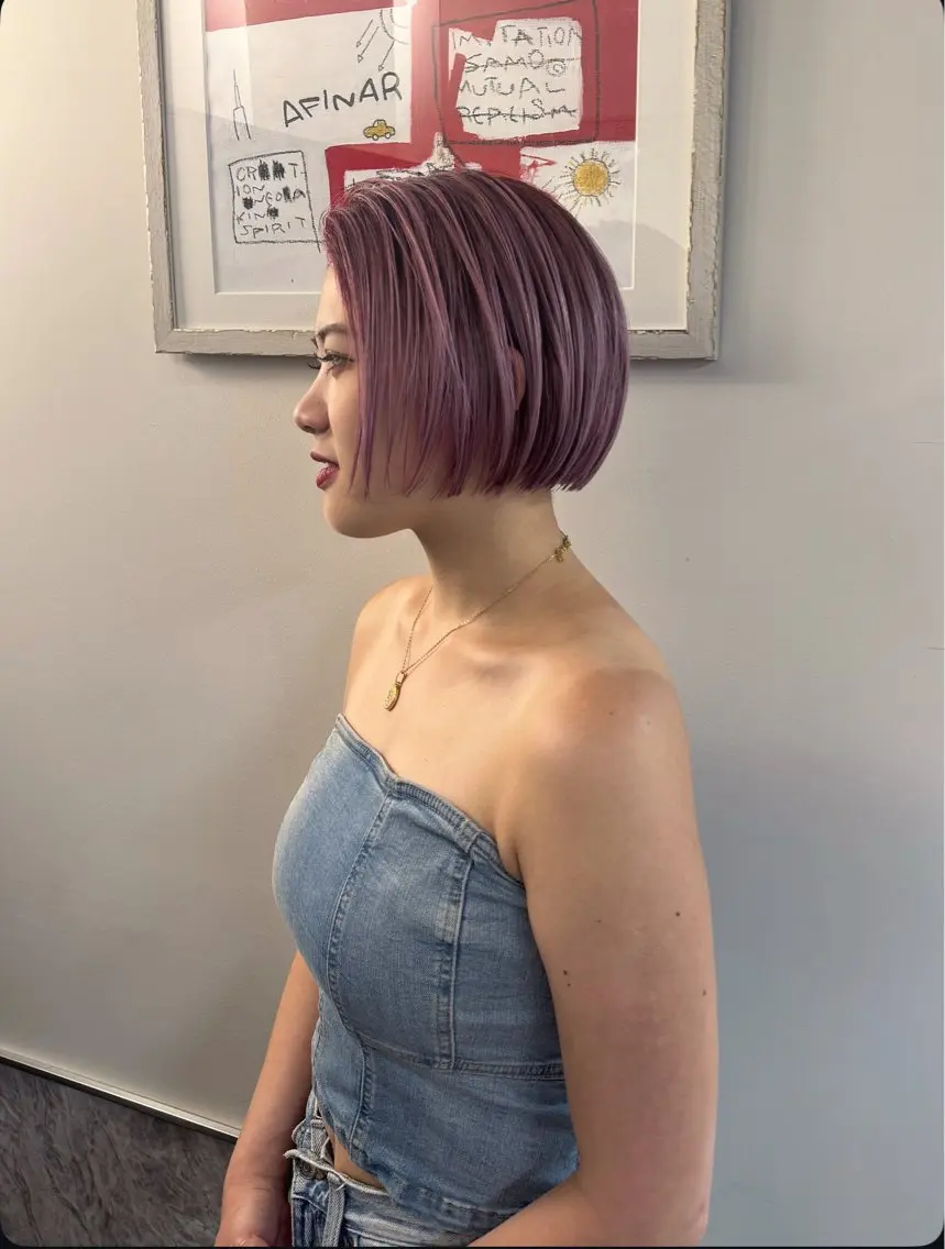 ショート カラー バレイヤージュ デザインカラー ハイトーンカラー ピンクカラー レッドカラー 新宿/ブリーチ /パーマ/戸羽のヘアスタイル