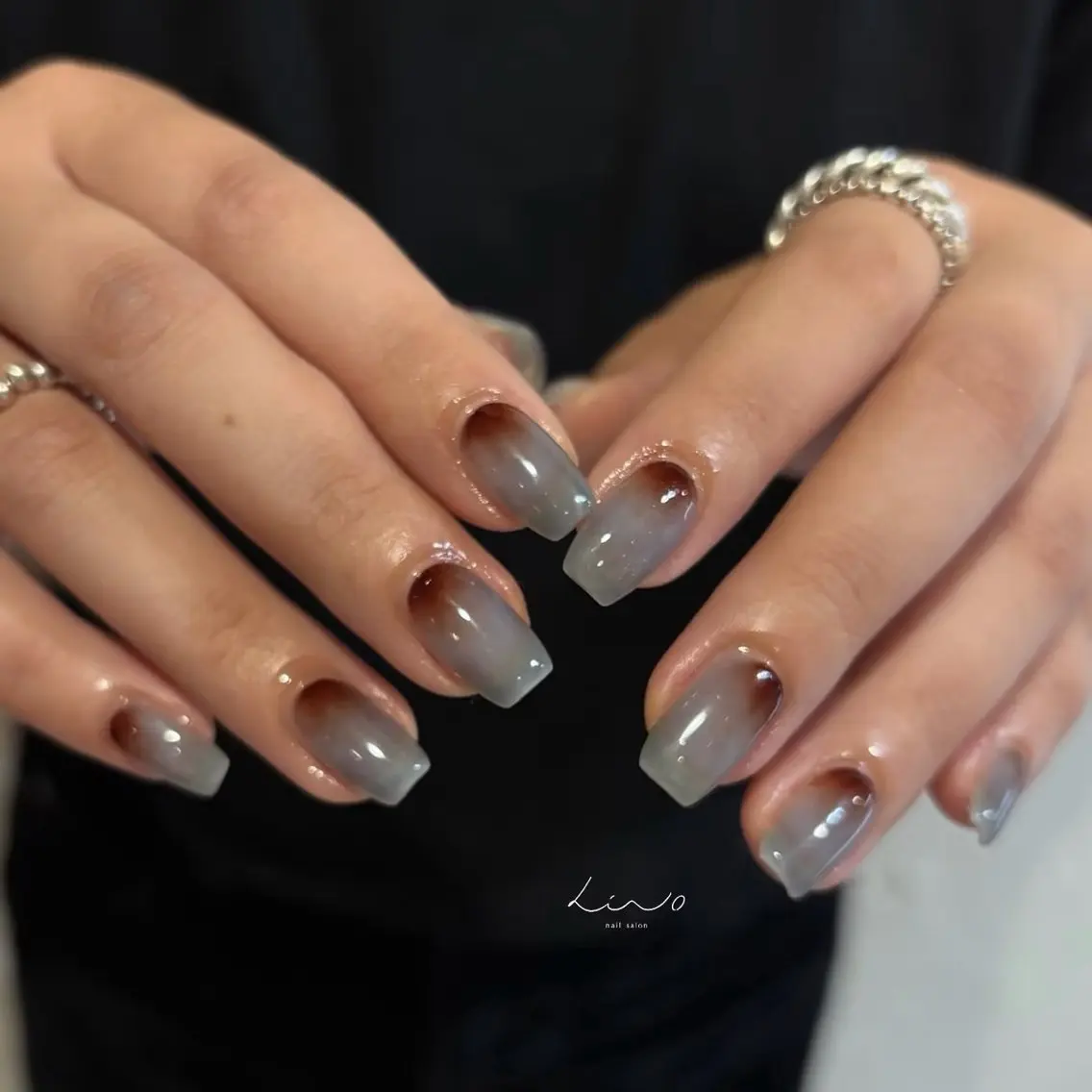 ネイル ニュアンスネイル ショートネイル ハンドネイル nail salon linoのネイルデザイン