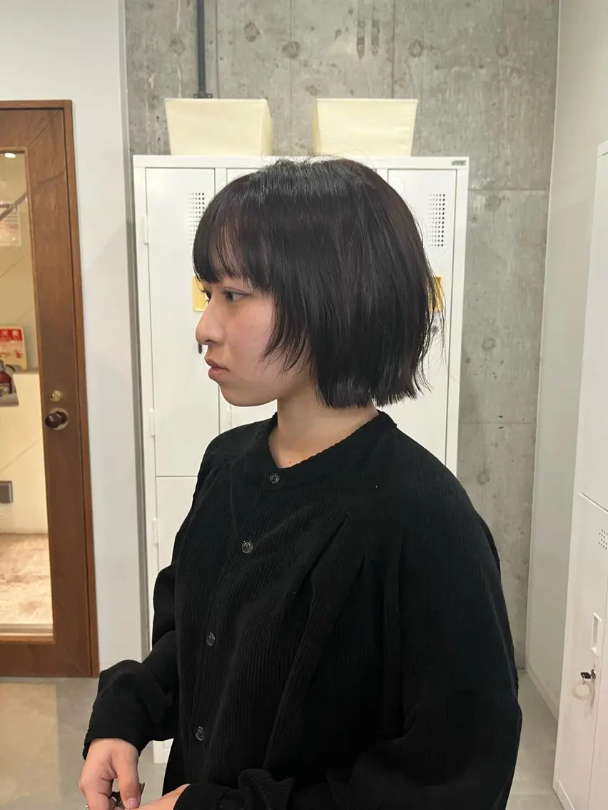 ショート カット 縮毛矯正 ボブ×縮毛矯正 ryotaのヘアスタイル