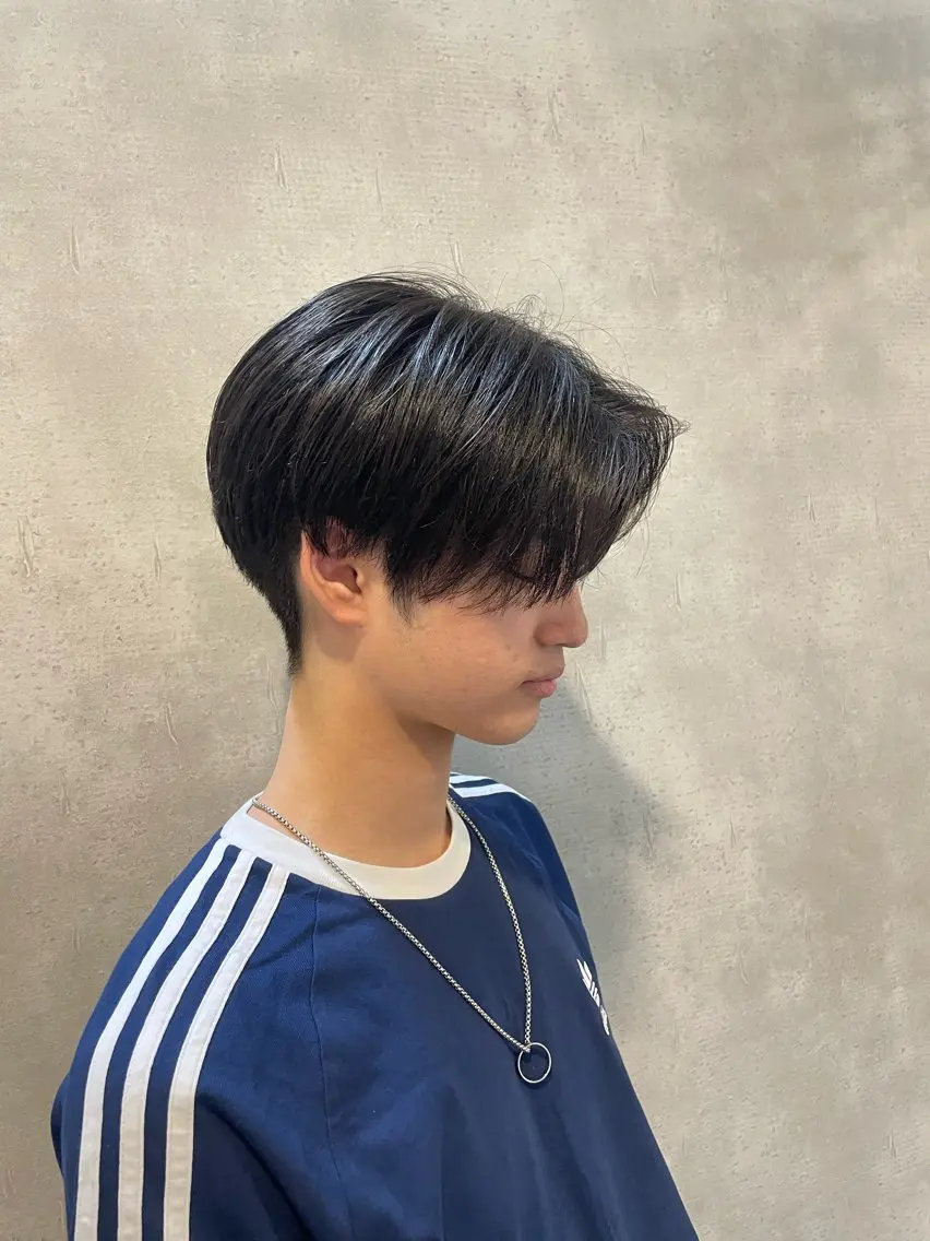 ミディアム メンズ カット ヘアセット 心斎橋/メンズ /ルレイル/地形真希のヘアスタイル