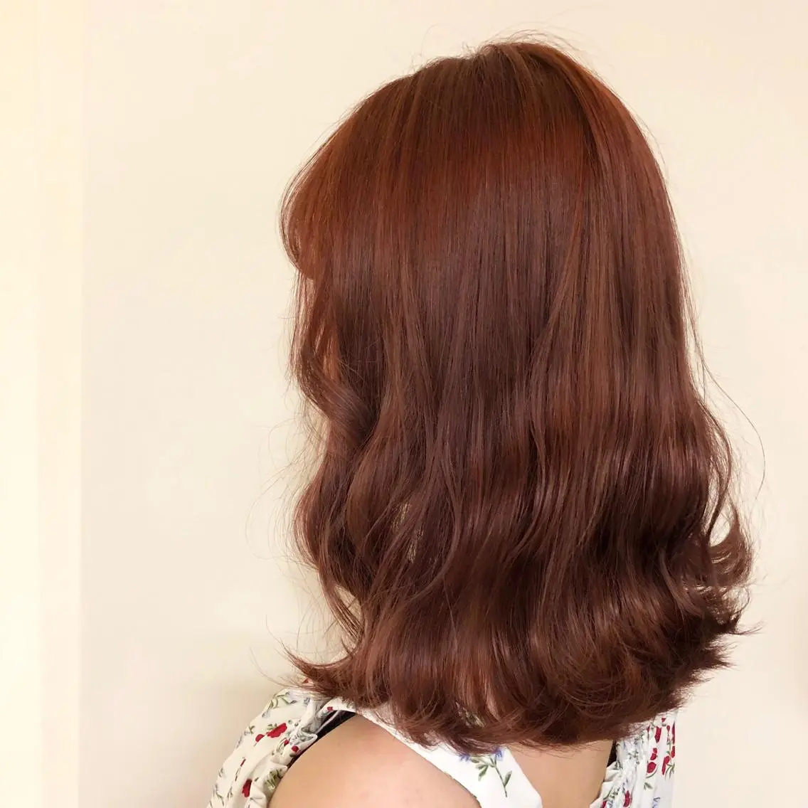 ミディアム カラー ベージュカラー オレンジ オレンジベージュ ヘッドスパ narumi🧸のヘアスタイル