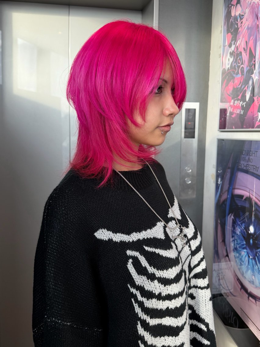 セミロング ハッシュカット カット ヘアカラー トリートメント 似合わせカット/ デザインカラー🦄のヘアスタイル