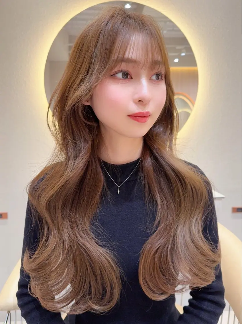 セミロング カラー カット ヘアカラー トリートメント 縮毛矯正✨🫧 レイヤー川村利幸のヘアスタイル