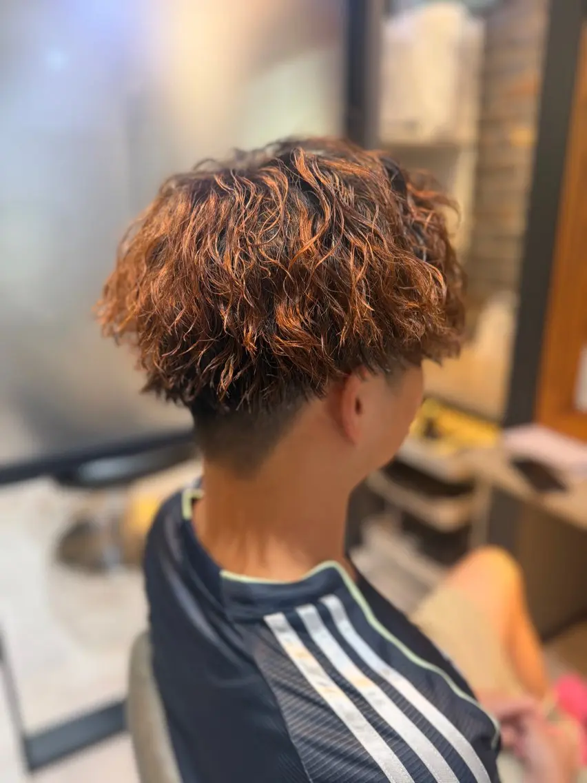 パーマ メンズ メンズパーマ カット パーマ ボブ🫧透明感カラー 💎Sayakaのヘアスタイル