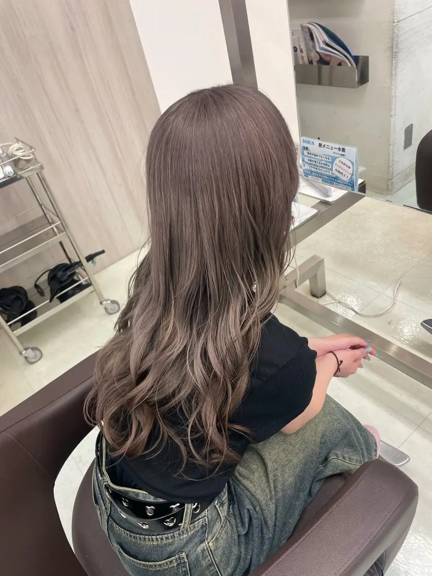ロング カラー 透明感カラー グレージュ ✨似合わせ特化美容師 WILL上村　拳吾のヘアスタイル