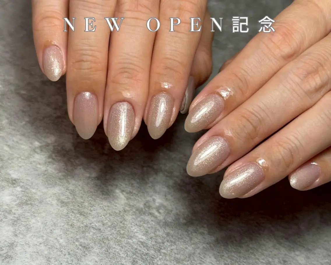 ネイル オーロラネイル ボルドー クリアネイル ドット フラッシュネイル メラク 難波Matsuokaのネイルデザイン