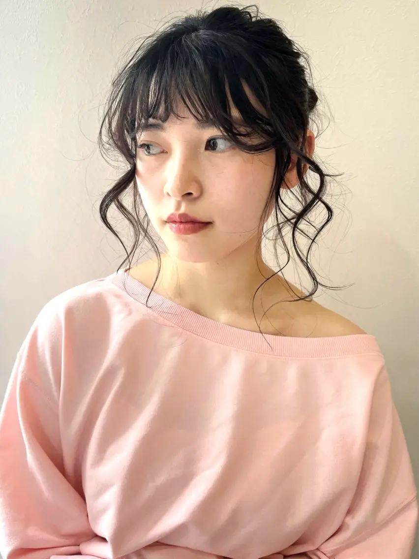 セミロング カラー ヘアアレンジ 村田 萌のヘアスタイル