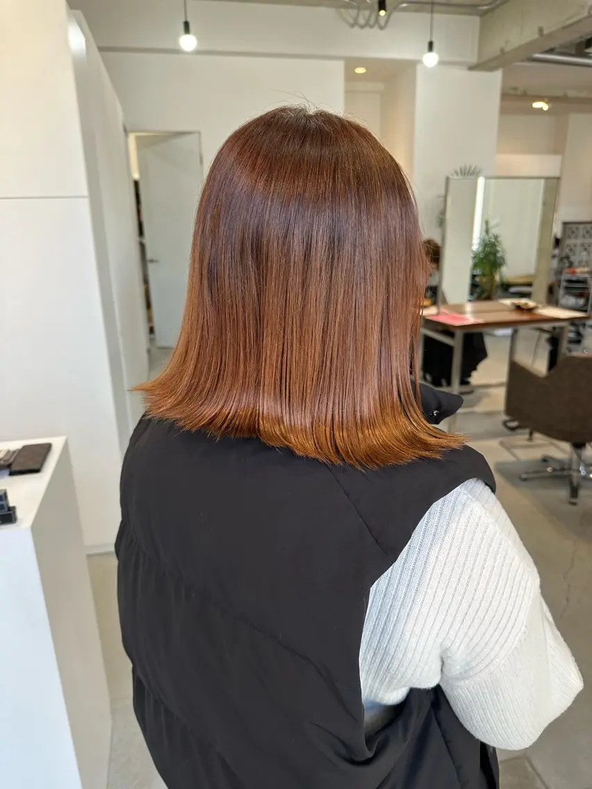 セミロング カット ヘアカラー トリートメント カイリ /レイヤーカットのヘアスタイル