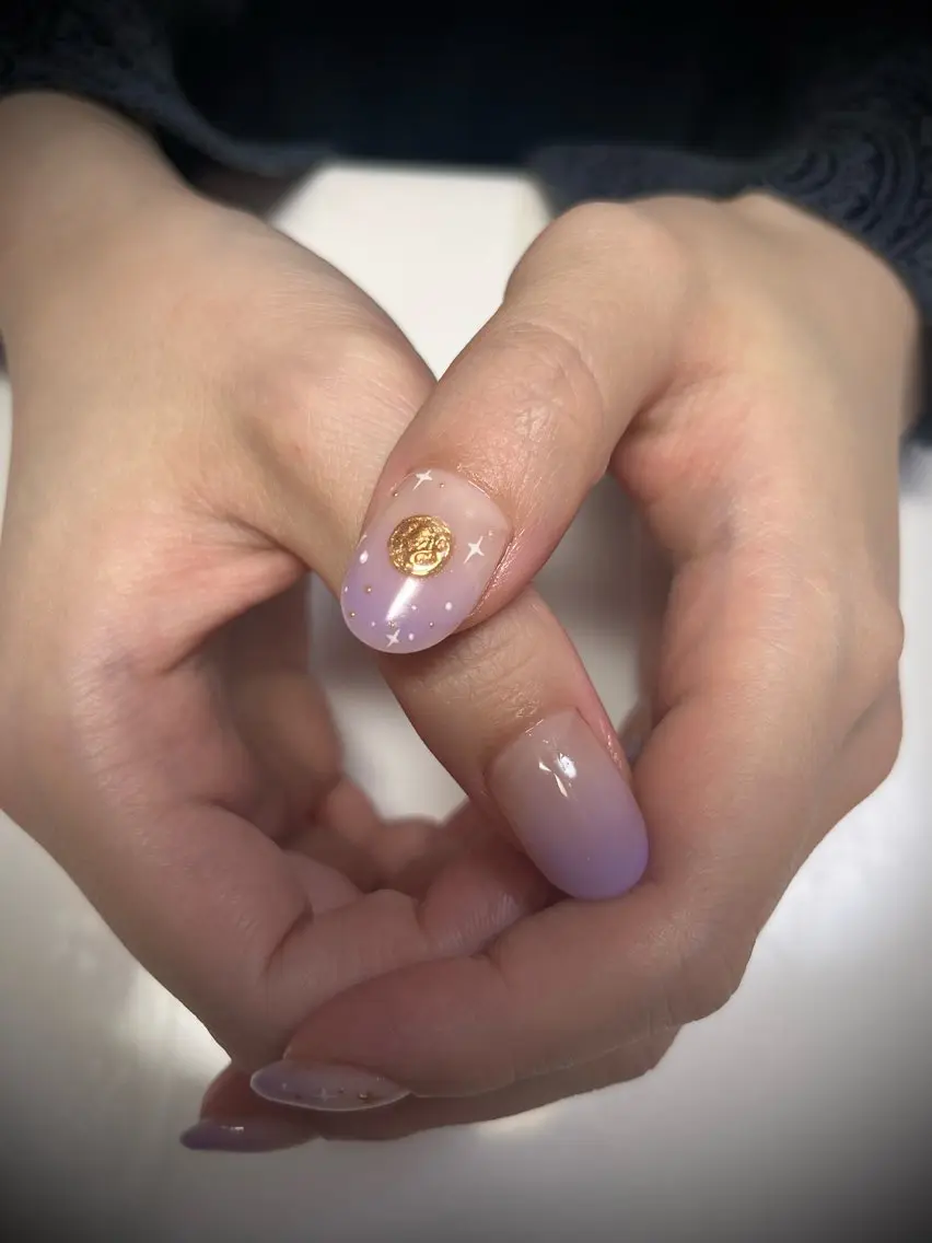 ネイル ジェルネイル グラデーション ミラーネイル ハンドネイル himitsu kichiのネイルデザイン