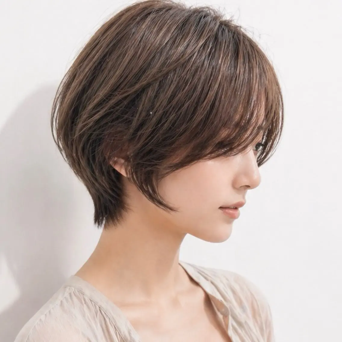 ショート カラー パーマ カット ヘアカラー KAKKY/ショート レイヤー/千種/池下のヘアスタイル