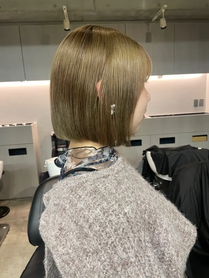 ミディアム カラー カット ヘアカラー トリートメント 表参道🌿赤み消し カラー/チナツのヘアスタイル