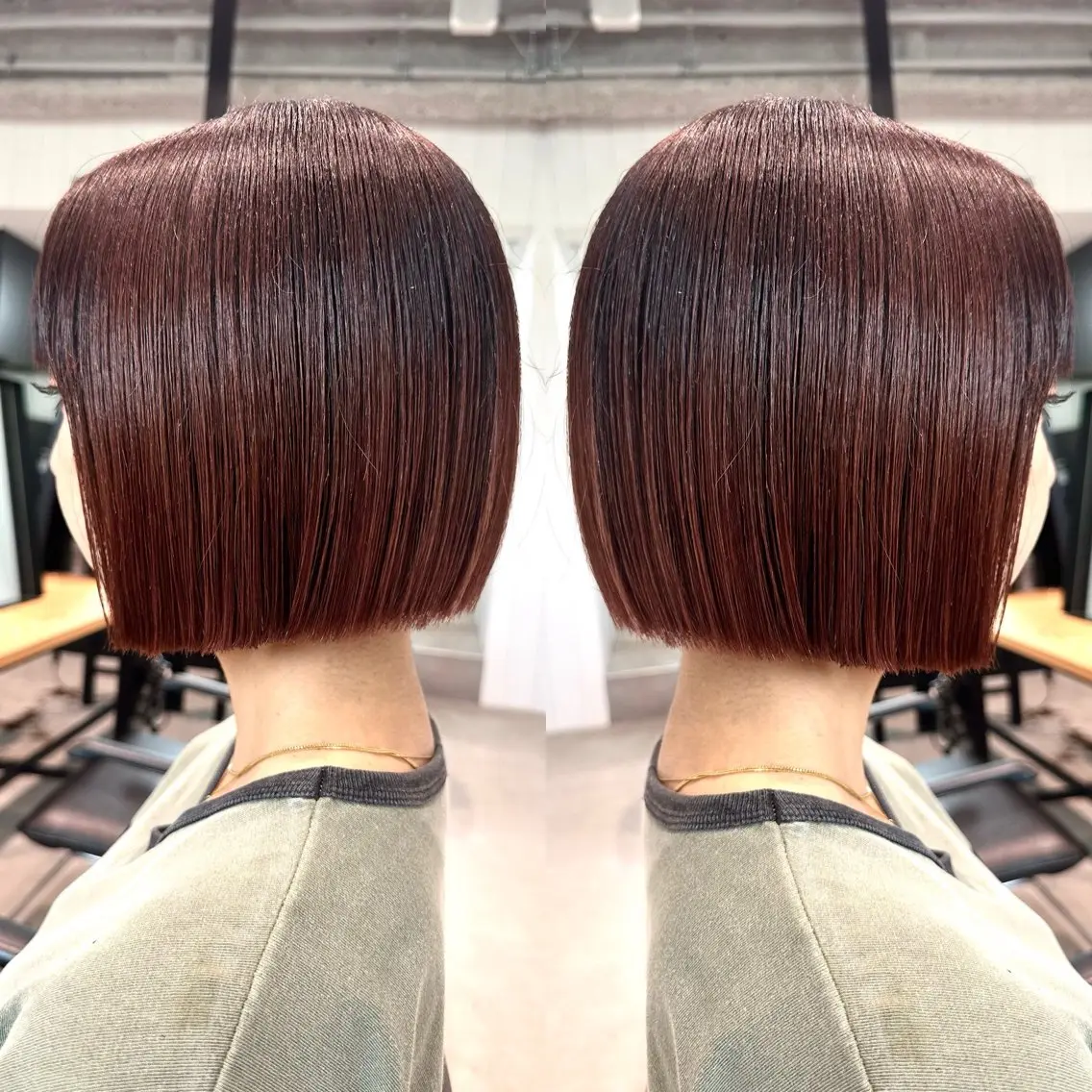 ショート ボブ カット ヘアカラー 大人上品特化 レイヤー🇺🇸山村のヘアスタイル