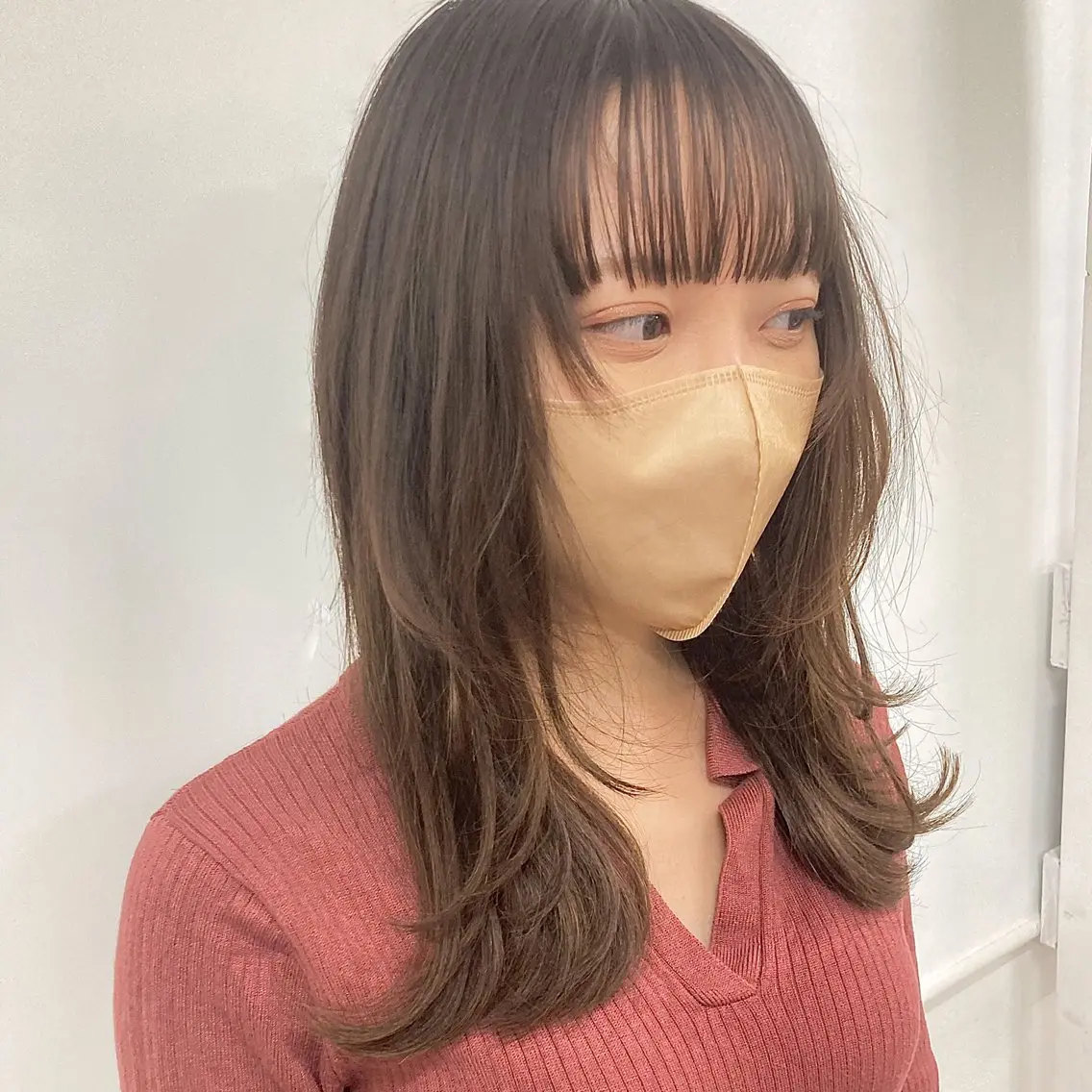 ミディアム 編み込みエクステ エクステ ウルフレイヤー エクステ/kokiのヘアスタイル