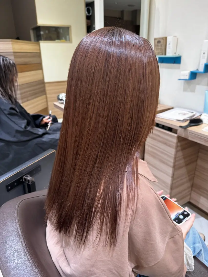 《朝の時間短縮☀️》前髪カット💇‍♀️or毛先カット＋縮毛矯正✨＋オッジィオットトリートメント✨の写真