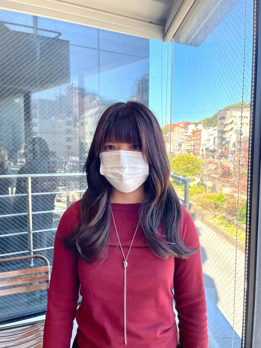 ロング カラー 上島 未緒のヘアスタイル