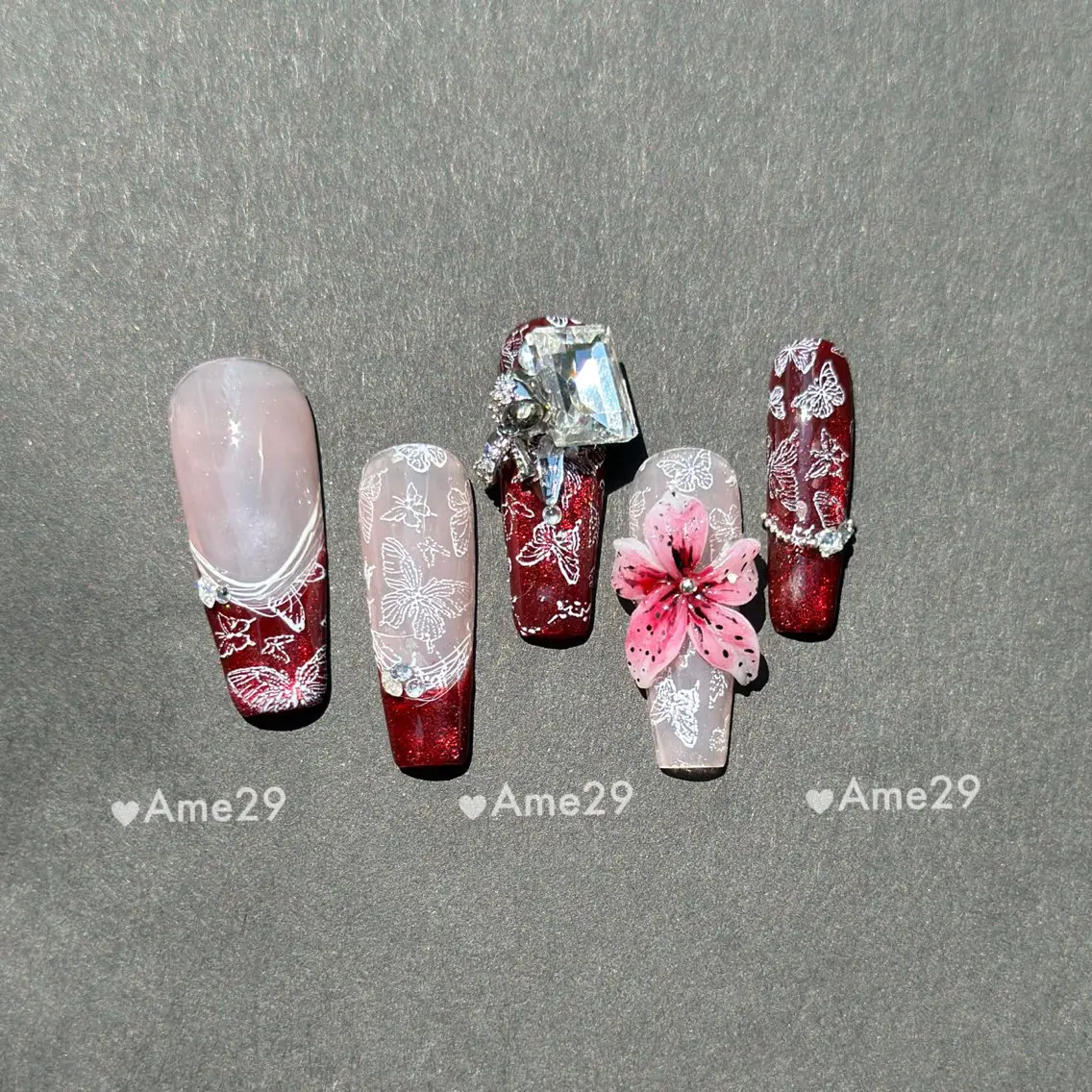ネイル 長さ出し ネイルチップ AME29 Nail ネイルサロンのネイルデザイン
