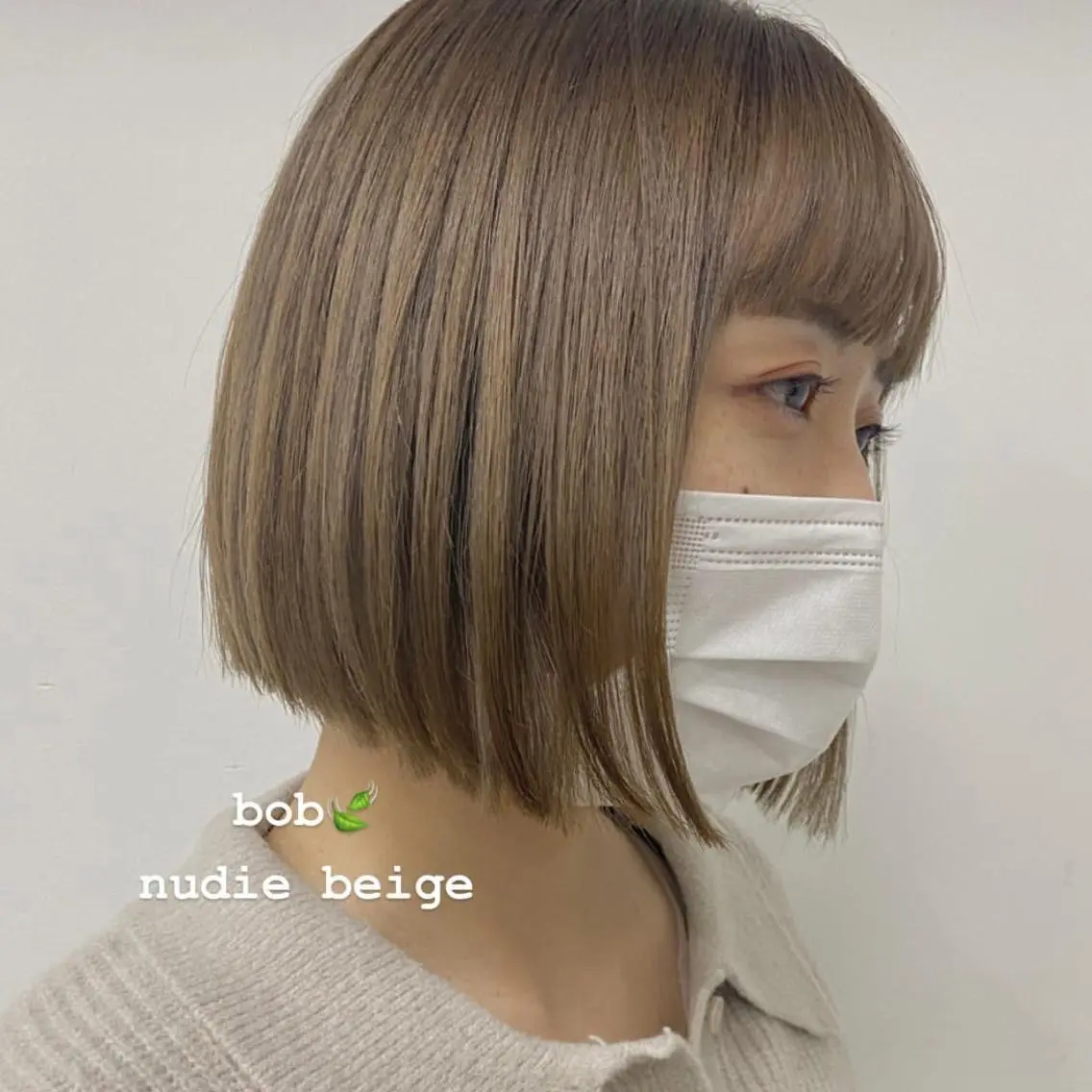 ショート カラー ヘアアレンジ ベージュカラー ハイトーンカラー ハイトーンベージュ ボブ カット ヘアカラー トリートメント ニュアンスヘア🌔 nanakoのヘアスタイル