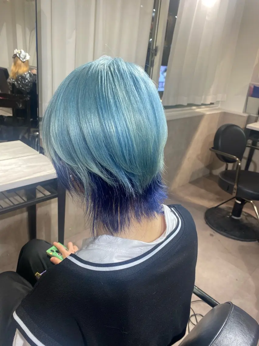 カラー インナーカラー Seleneコウキ ブリーチ/ハイトーンのヘアスタイル