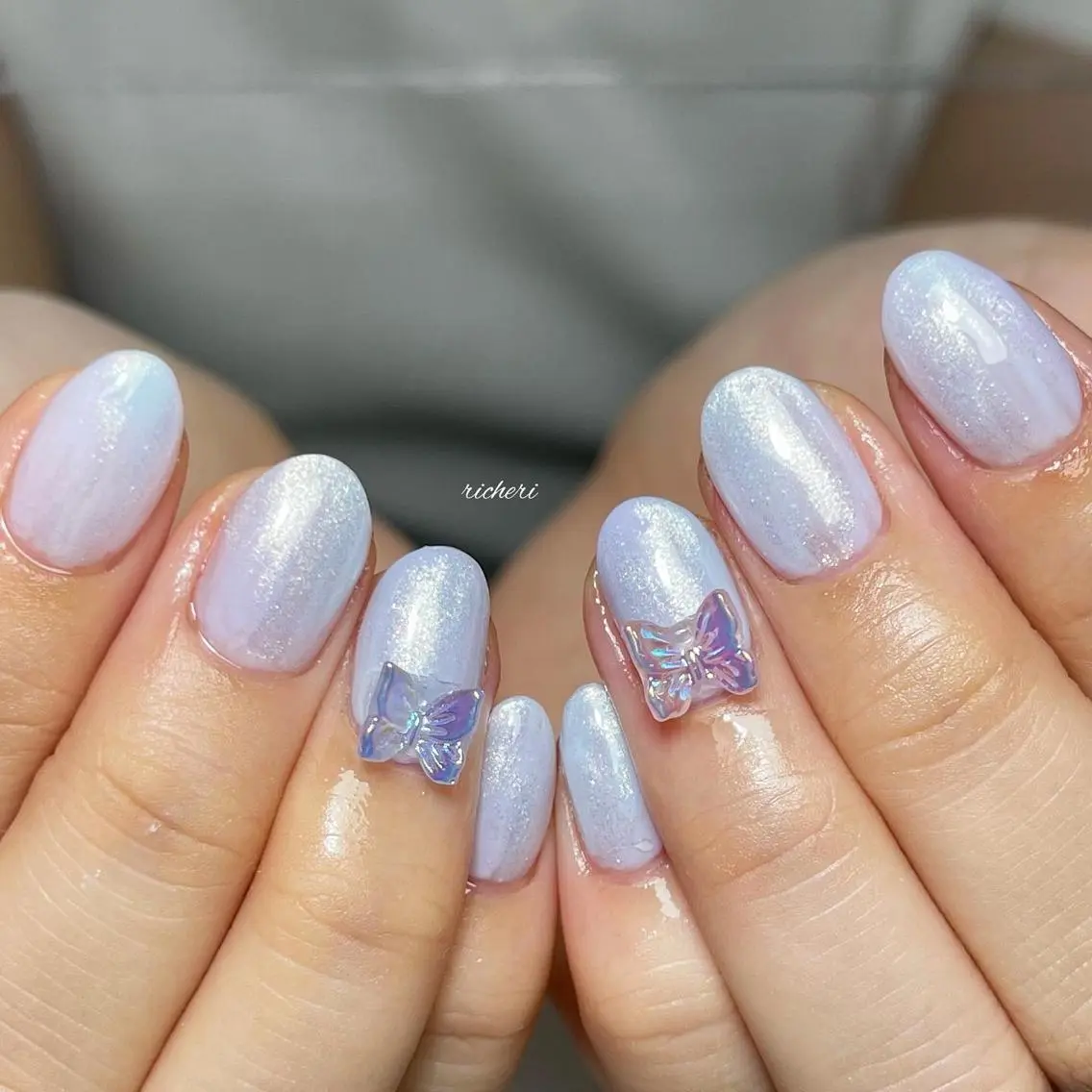 ミディアム ネイル 韓国風ヘア アートネイル フットネイル フレンチネイル ジェルネイル richeri beautyのその他イメージ