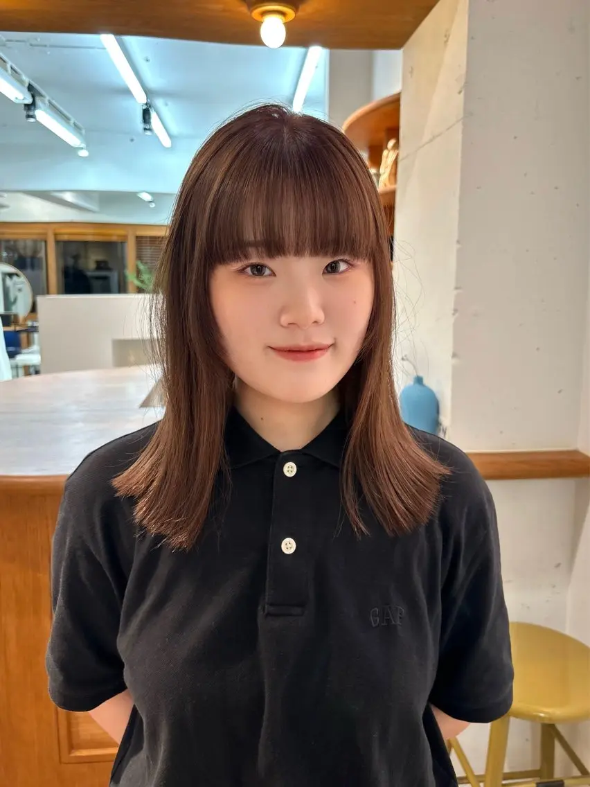 🌧️梅雨のぱやぱやに負けない🌧️前髪・顔周りストレート&ワンカラー【憧れhair】【髪質改善】の写真