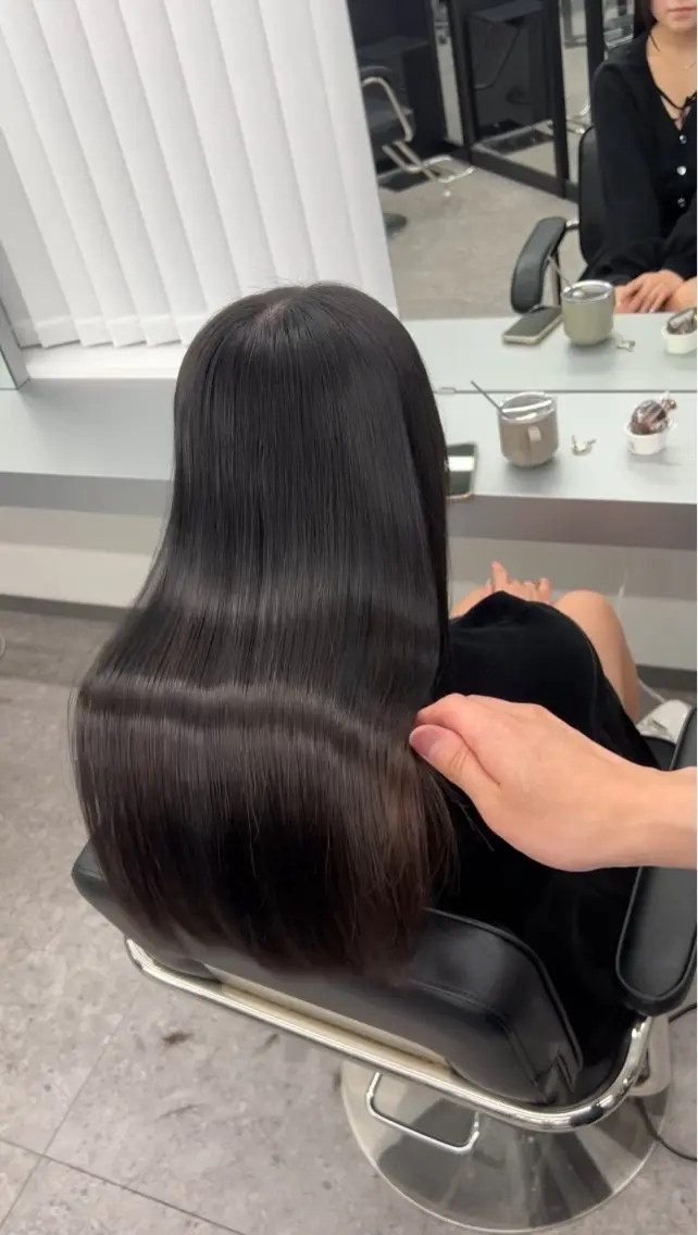 ロング カット 縮毛矯正 トリートメント 髪質改善ストレート Kantaのヘアスタイル