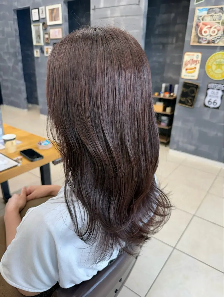セミロング カラー トリートメント ヘアカラー 平野 凛のヘアスタイル