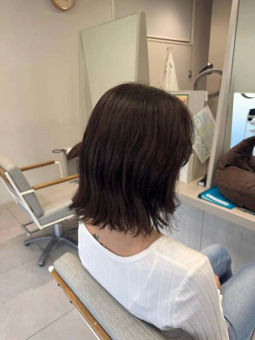 ミディアム カラー ヘアカラー CRECE💫永尾 胡桃のヘアスタイル