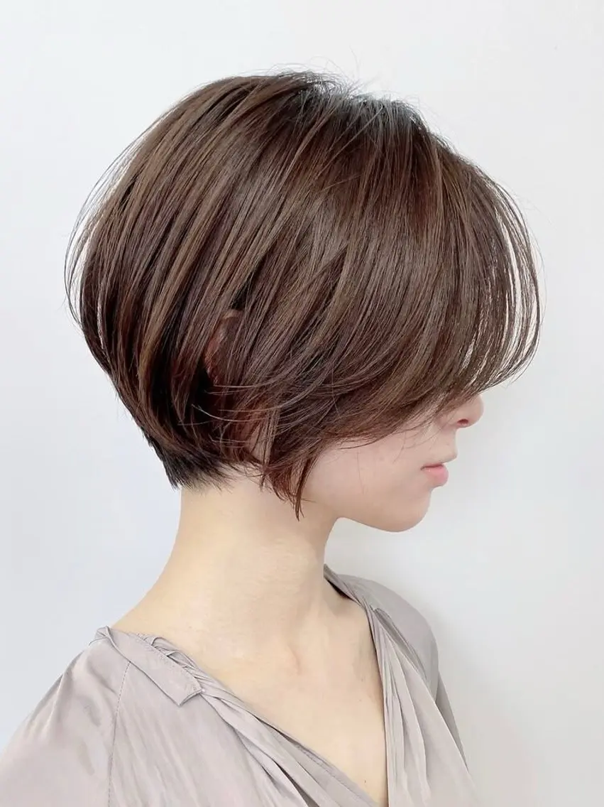 ショート ショートボブ ボブ くびれヘア ショートヘア 無料募集/ ショートカット 日向のヘアスタイル