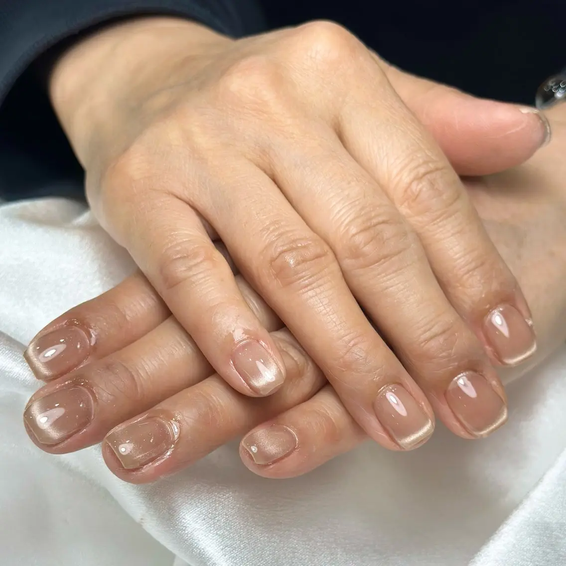 ネイル マグネットネイル マグネットワンカラー ワンカラーネイル Astéria nail salonのネイルデザイン