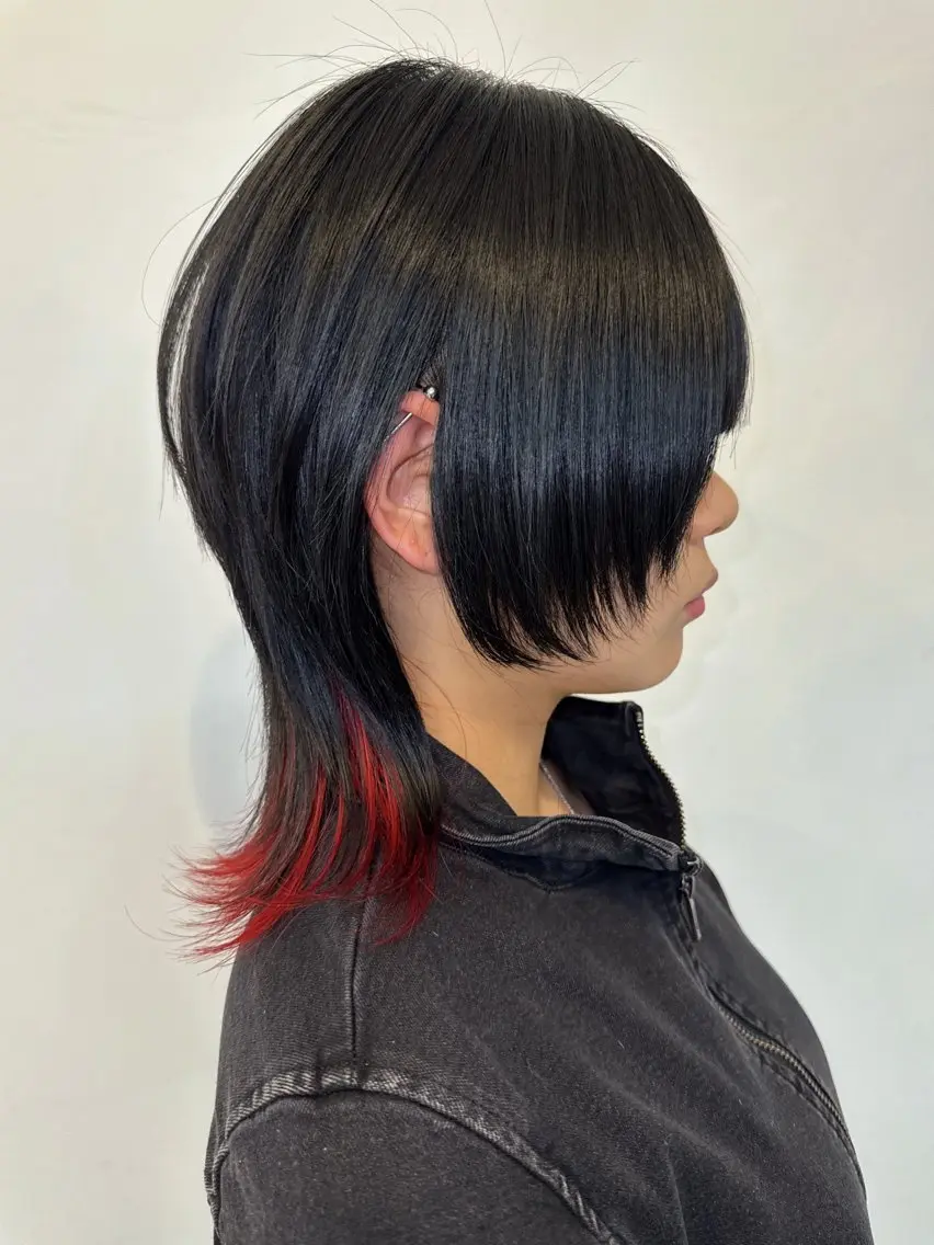 ミディアム カット ヘアカラー トリートメント 【ロングウルフカット 姫カット】伊藤裕哉のヘアスタイル