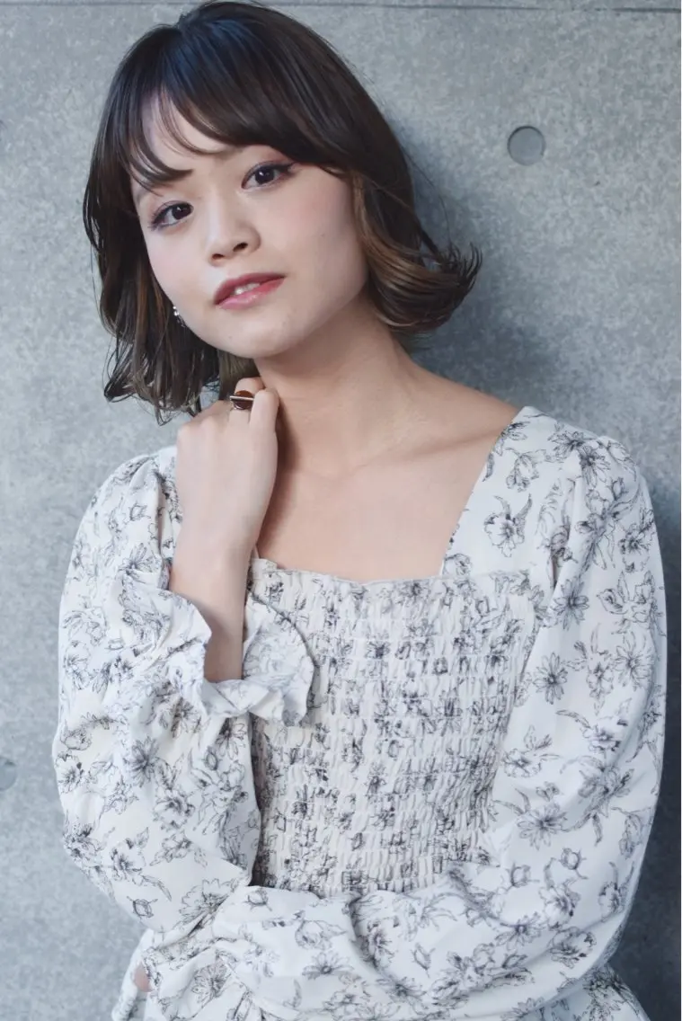 セミロング カラー デザインカラー トリートメント クスノキ ヤスタカのヘアスタイル