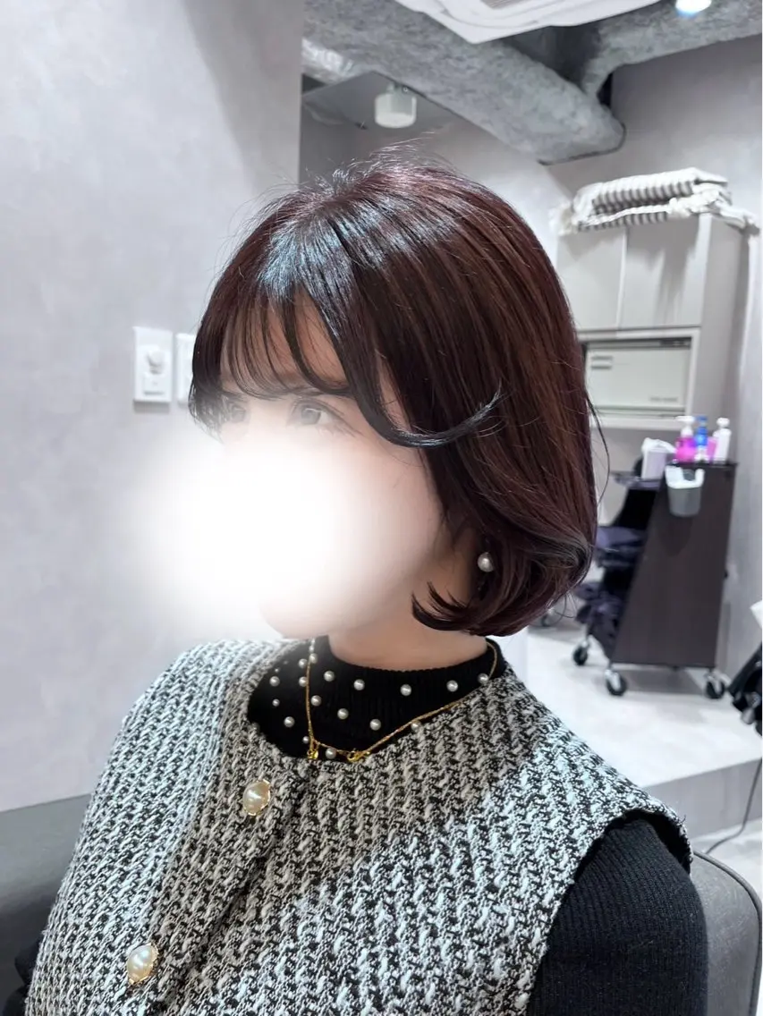 ◎切りっぱなしボブ➕カラー➕Aujua2step(サッシェプレゼント🎁)の写真