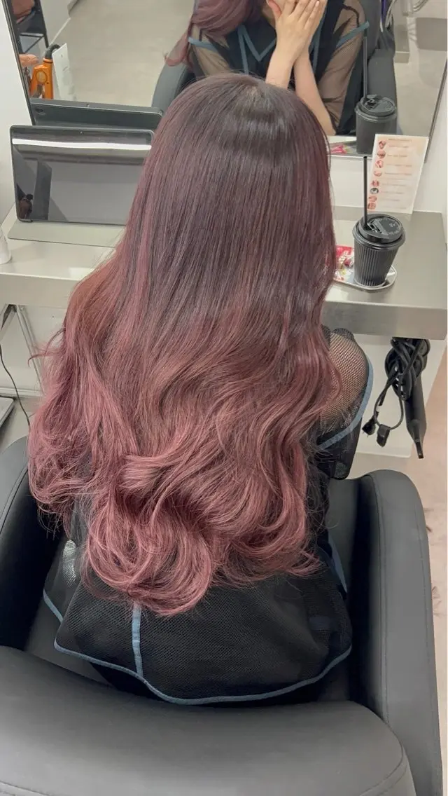 ロング カット ヘアカラー トリートメント エクステ 似合わせカット/ ブリーチ/店長レンのヘアスタイル