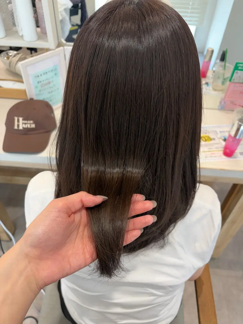 ミディアム ヘアカラー Nana /赤羽/艶カラー🩵のヘアスタイル