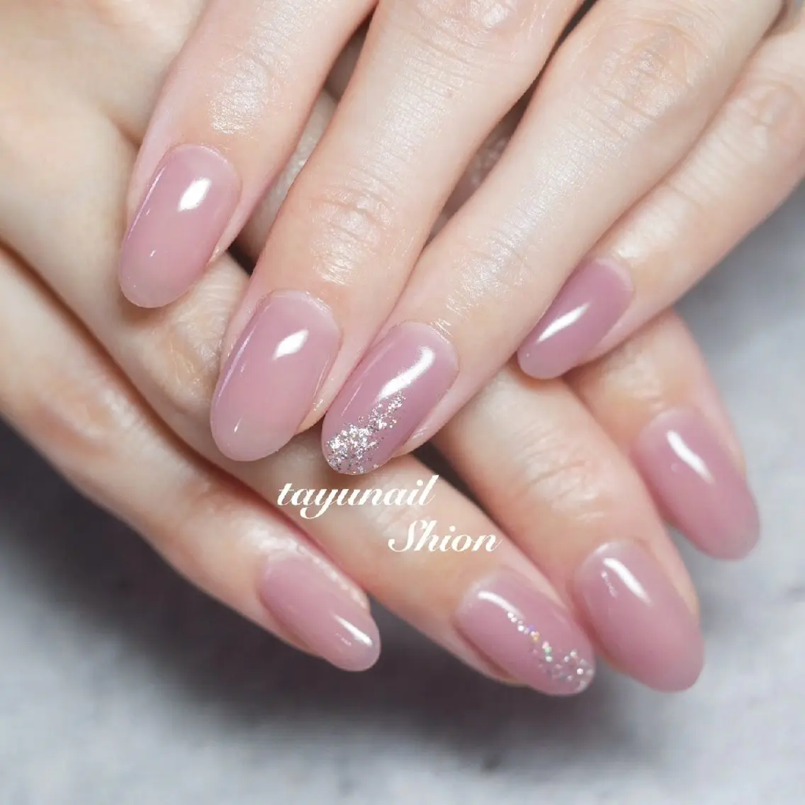 ネイル アートネイル ジェルネイル キラキラネイル ワンカラーネイル パラジェル ネイルサロン 【たゆnail】のネイルデザイン