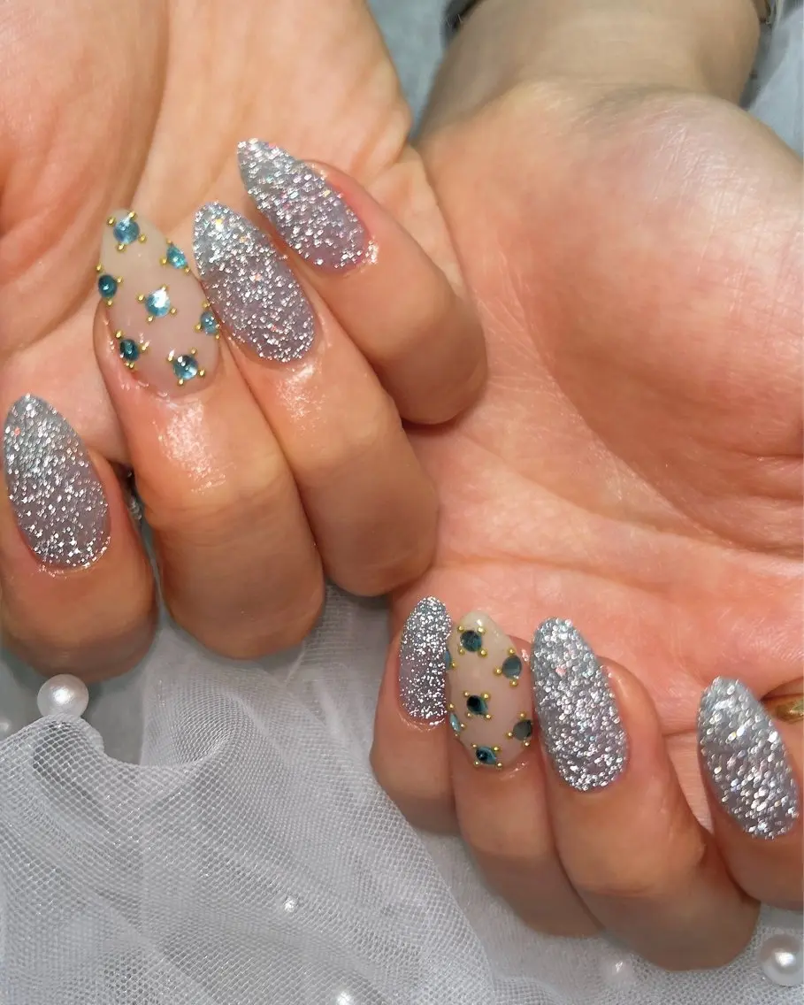 ネイル フラッシュネイル キラキラネイル ハンドネイル ten nail salon かえでのネイルデザイン