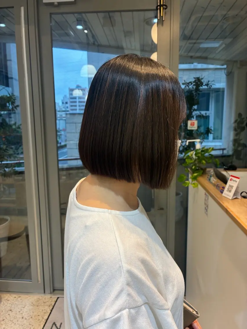 ショート 切りっぱなしボブ ボブ ウジイエ ミユウ/FLORENのヘアスタイル