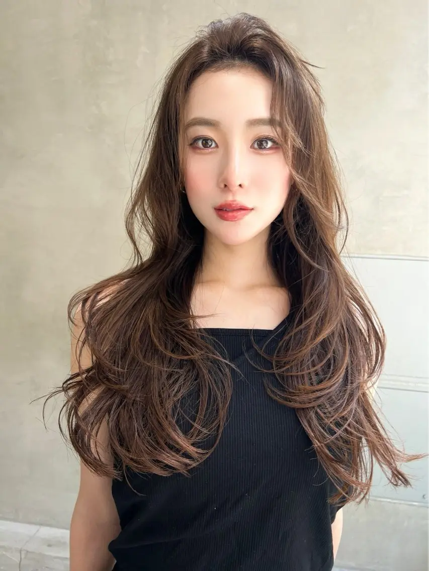 ミディアム カラー ヘアアレンジ ヘアカラー 菅宮 皐のヘアスタイル