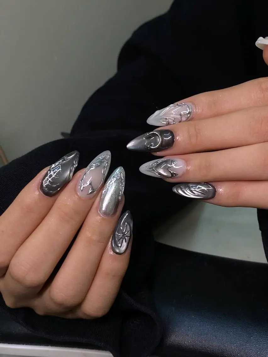 ネイル チークネイル ドット フレンチネイル グラデーション 韓国ネイル Minette nailHuongのネイルデザイン