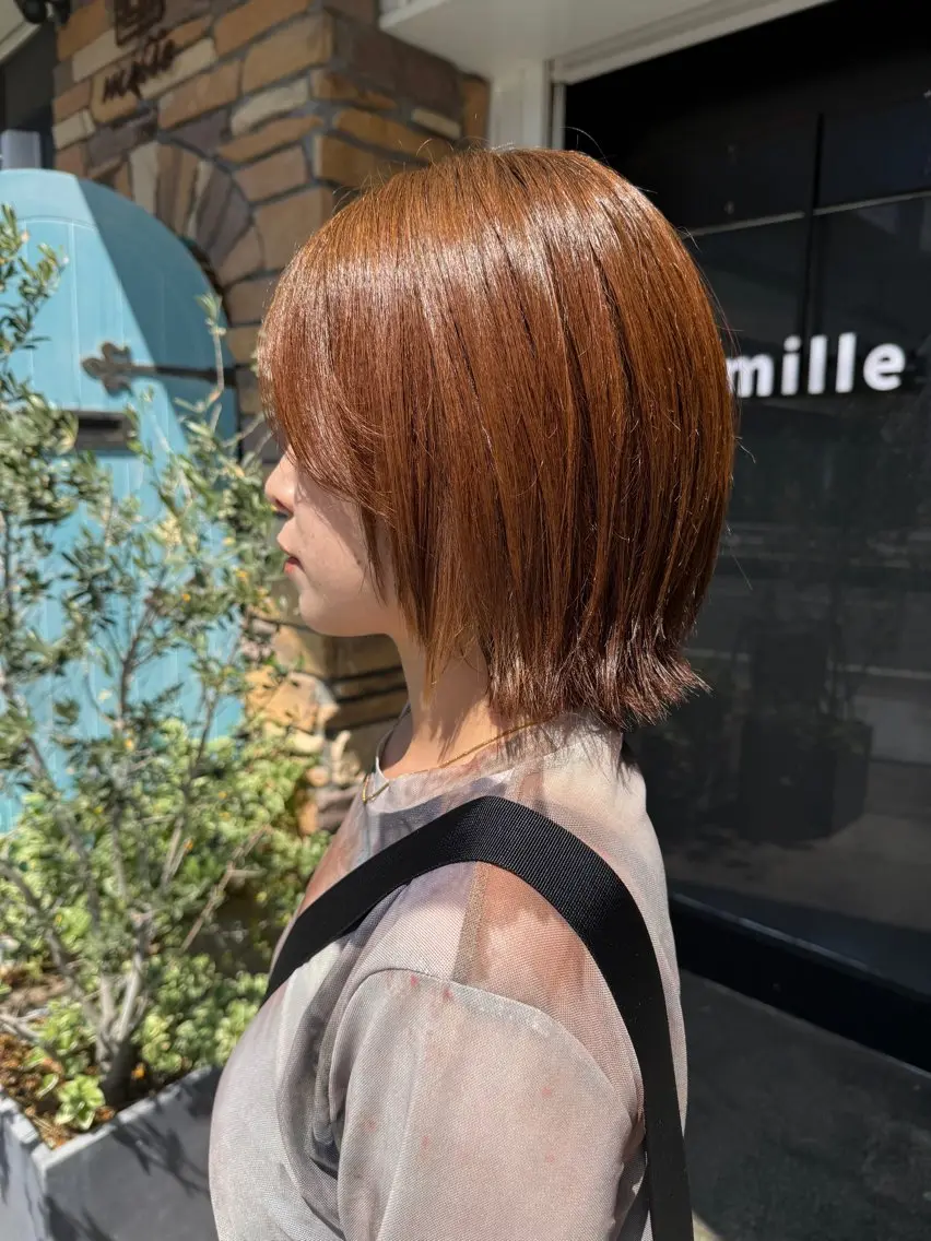 ミディアム カラー カット ヘアカラー トリートメント 透明感カラー/パーマ 🌀アオノのヘアスタイル
